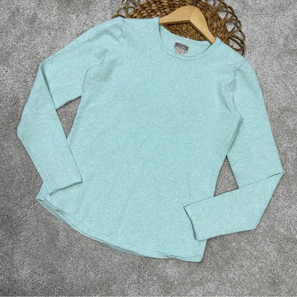 Duluth Trading Co Sweater Shiftless Crew Neck Cotton Blend Mint Green Size XS - Picture 1 of 14